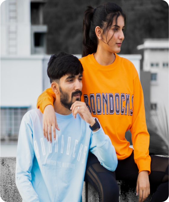 Stylish couple wearing Boondocks bamboo clothing collection